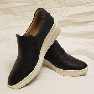 Naturalizer Sierra Wedge Slip on Sneakers Black Size 5.5